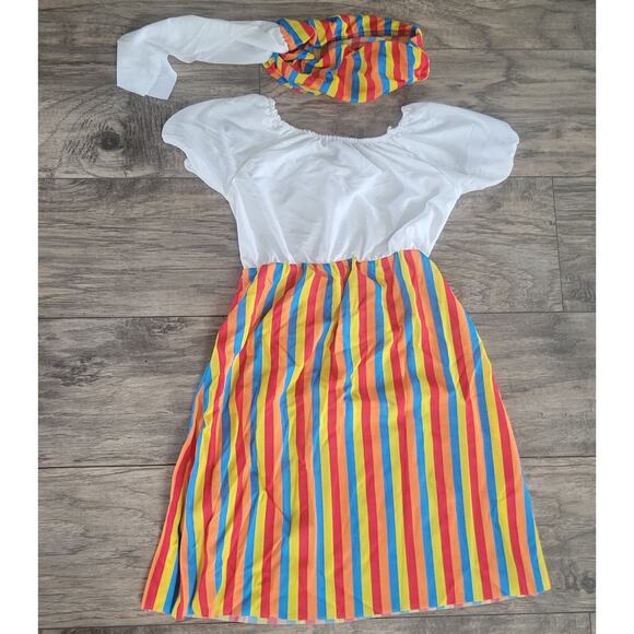 Vintage 80s Rubie’s Gypsy Costume Kids Small Made in USA #10517 Complete Set - Picture 2 of 4